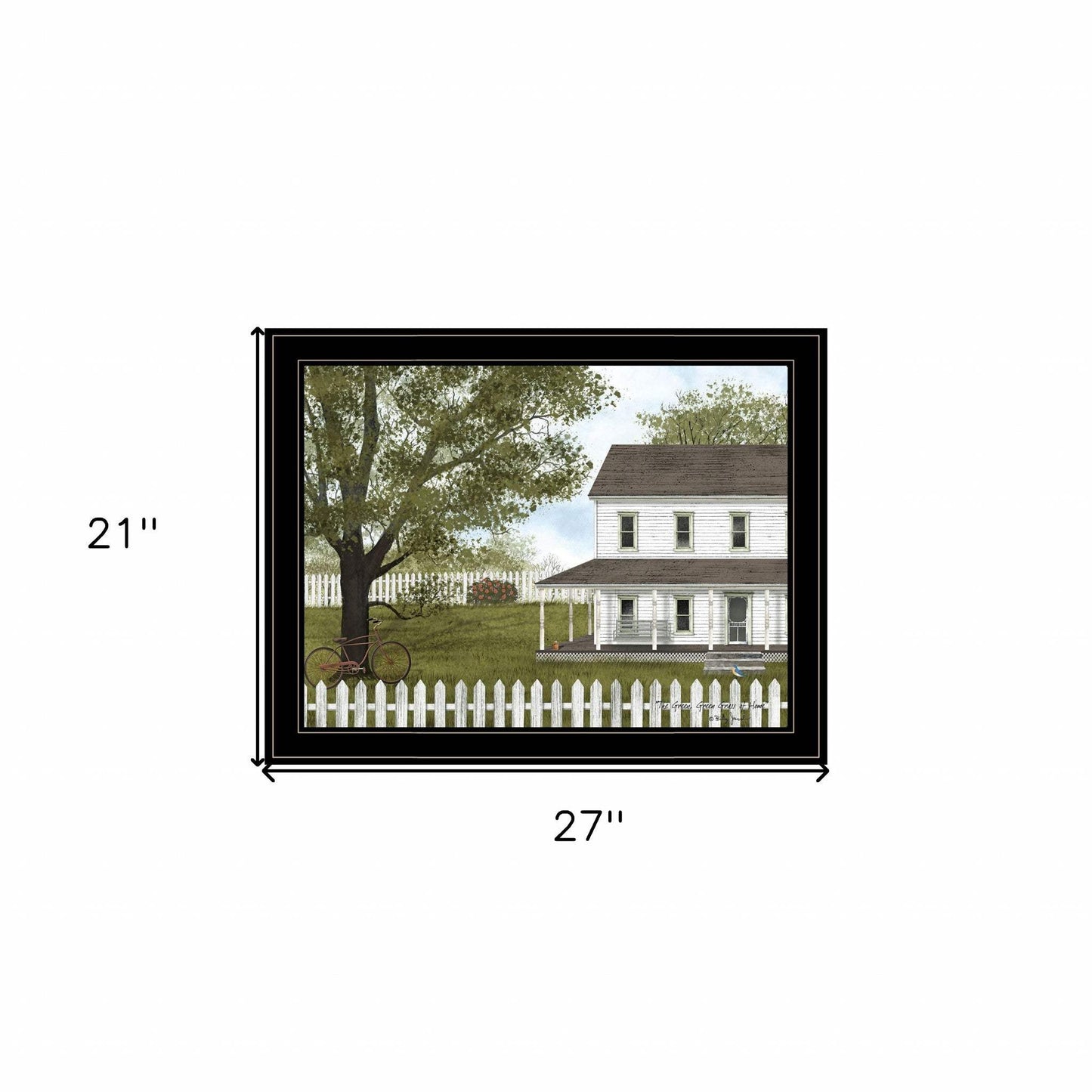 Green Green Grass of Home 2 Black Framed Print Wall Art - Homeroots - Flyclothing LLC