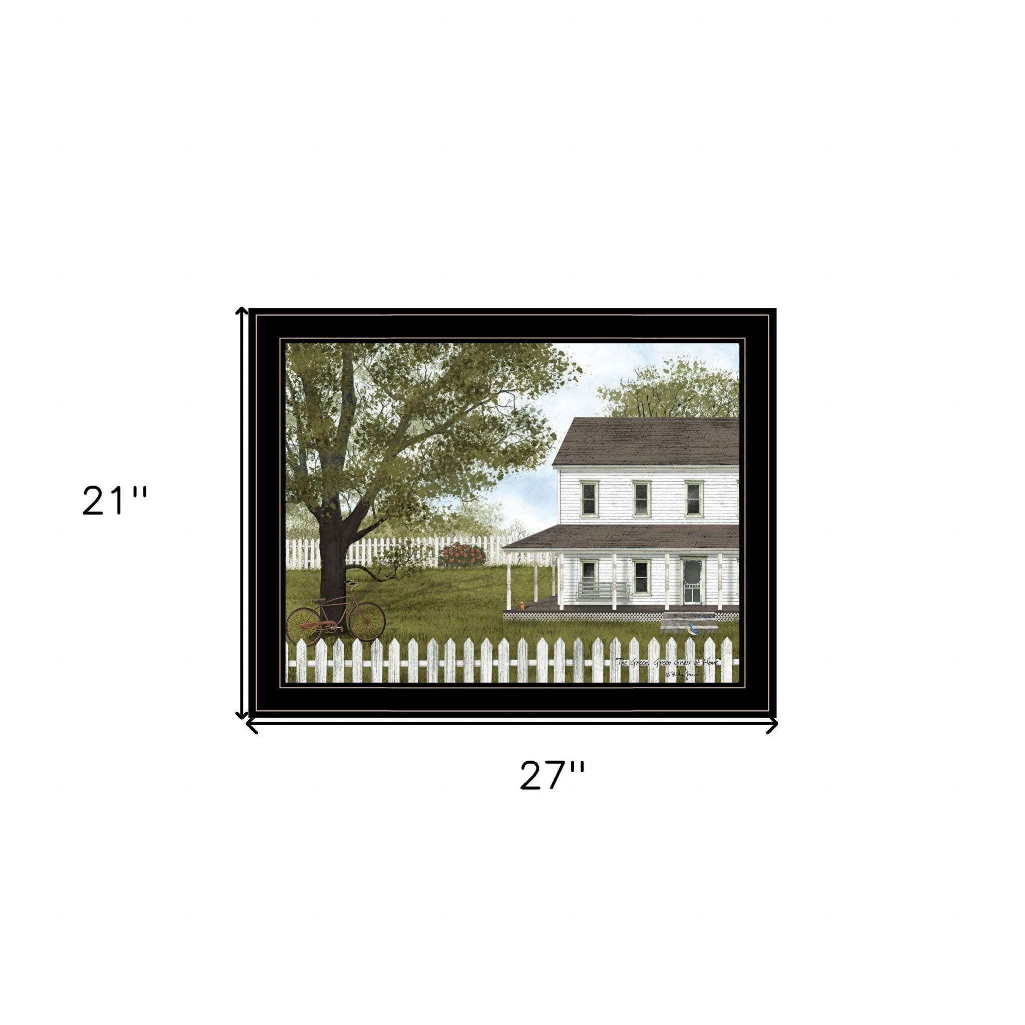 Green Green Grass of Home 2 Black Framed Print Wall Art - Homeroots - Flyclothing LLC