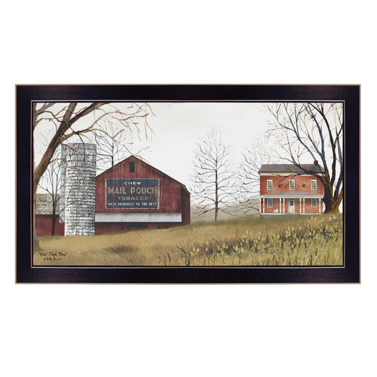 Mail Pouch Barn 6 Black Framed Print Wall Art - Homeroots