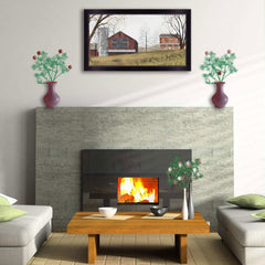 Mail Pouch Barn 6 Black Framed Print Wall Art - Homeroots