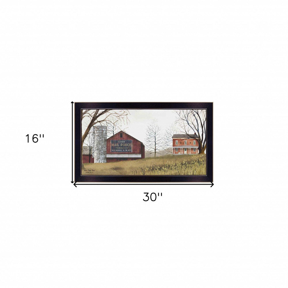 Mail Pouch Barn 6 Black Framed Print Wall Art - Homeroots - Flyclothing LLC
