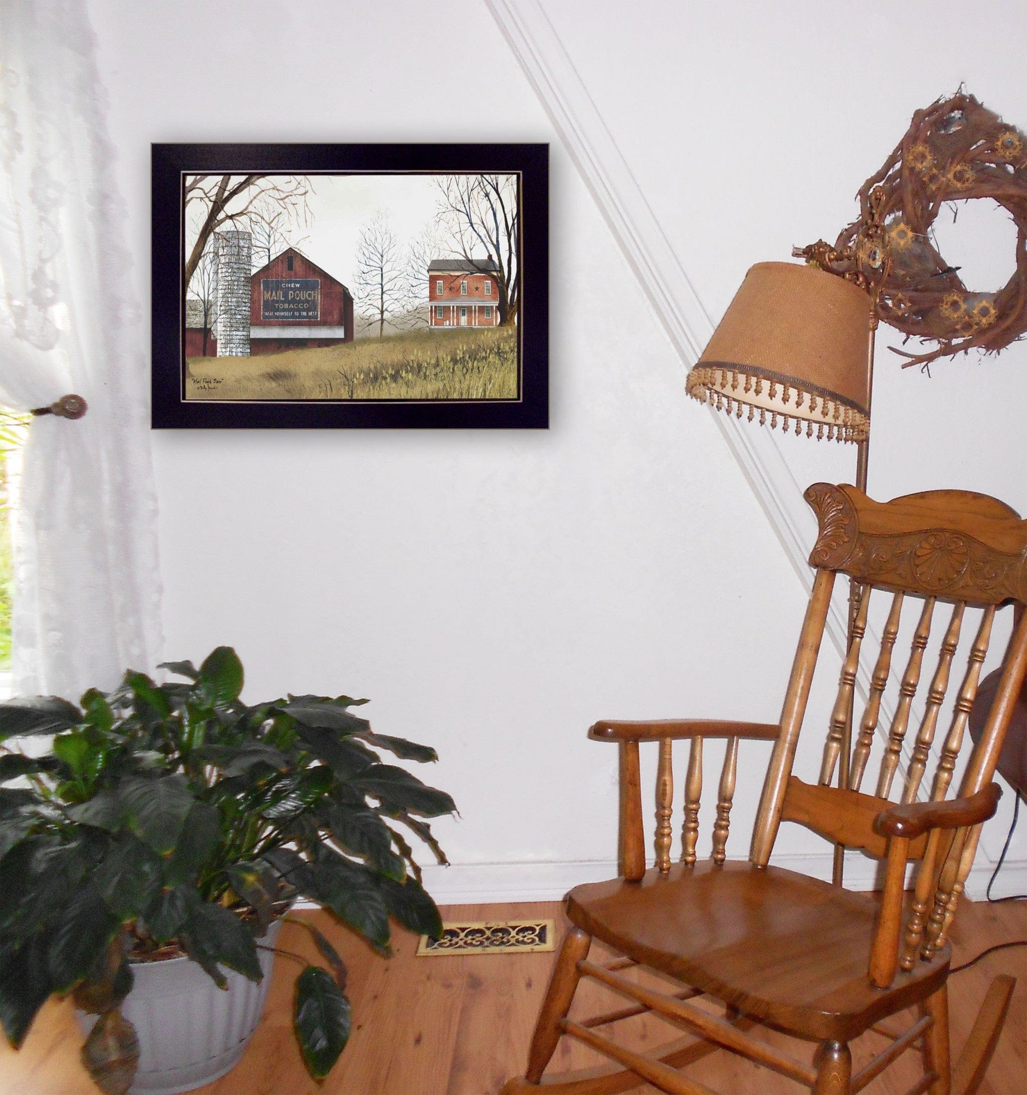 Mail Pouch Barn 1 Black Framed Print Wall Art - Homeroots