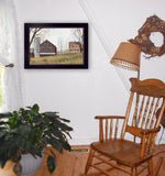Mail Pouch Barn 1 Black Framed Print Wall Art - Homeroots