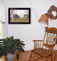 Mail Pouch Barn 1 Black Framed Print Wall Art - Homeroots