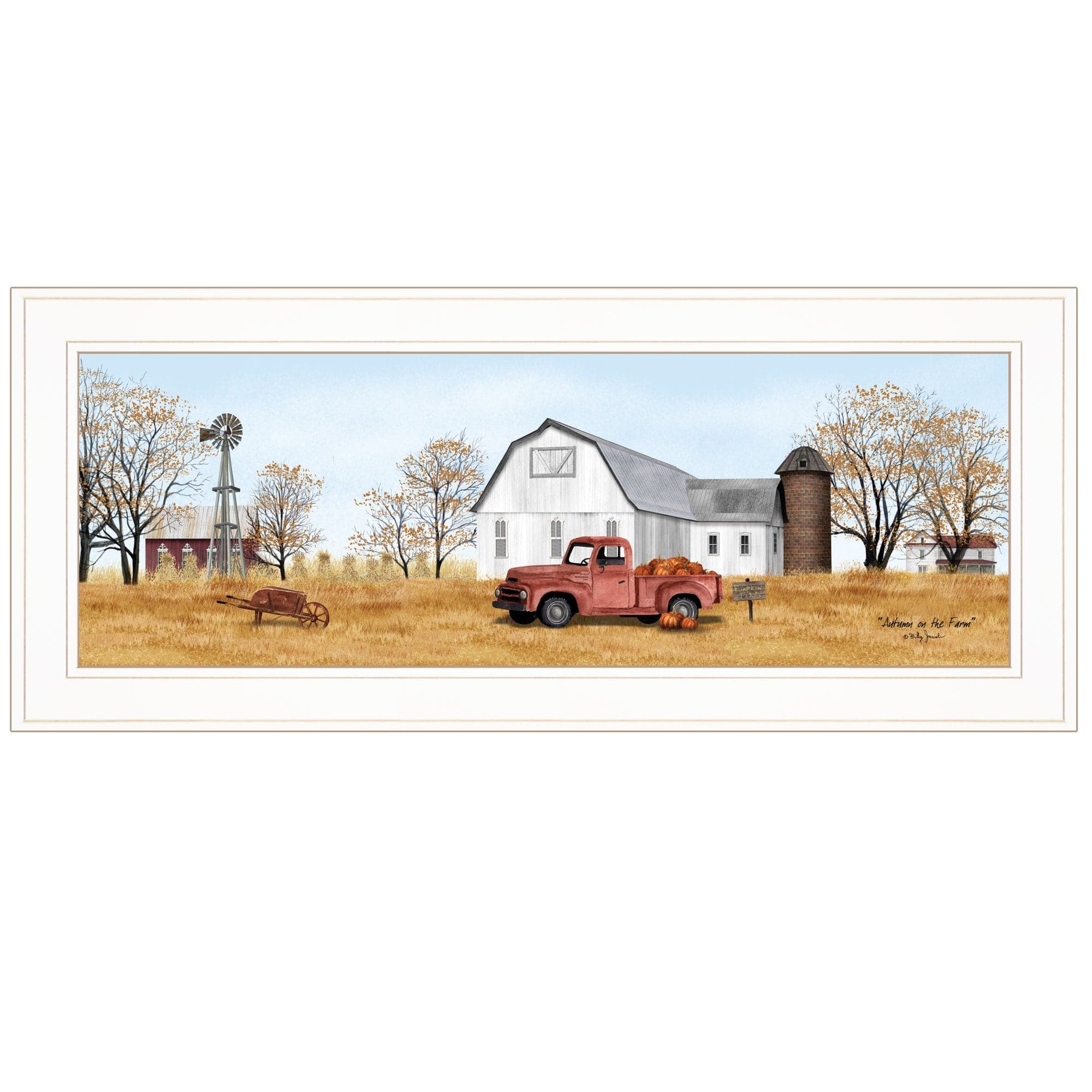 Autumn on Farm 1 White Framed Print Wall Art - Homeroots