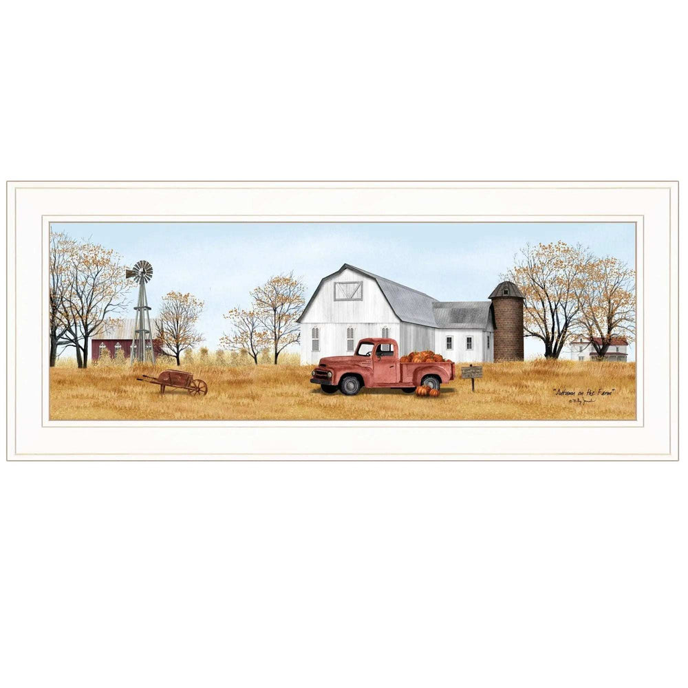 Autumn on Farm 1 White Framed Print Wall Art - Homeroots - Flyclothing LLC