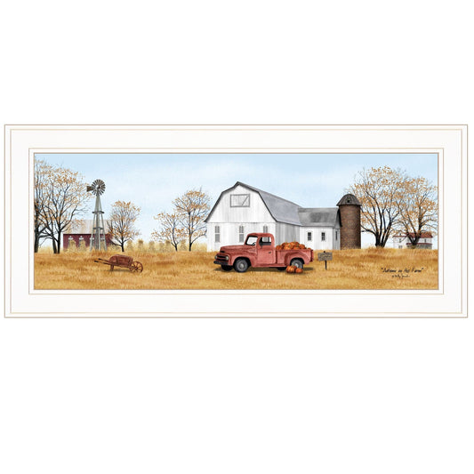 Autumn on Farm 1 White Framed Print Wall Art - Homeroots