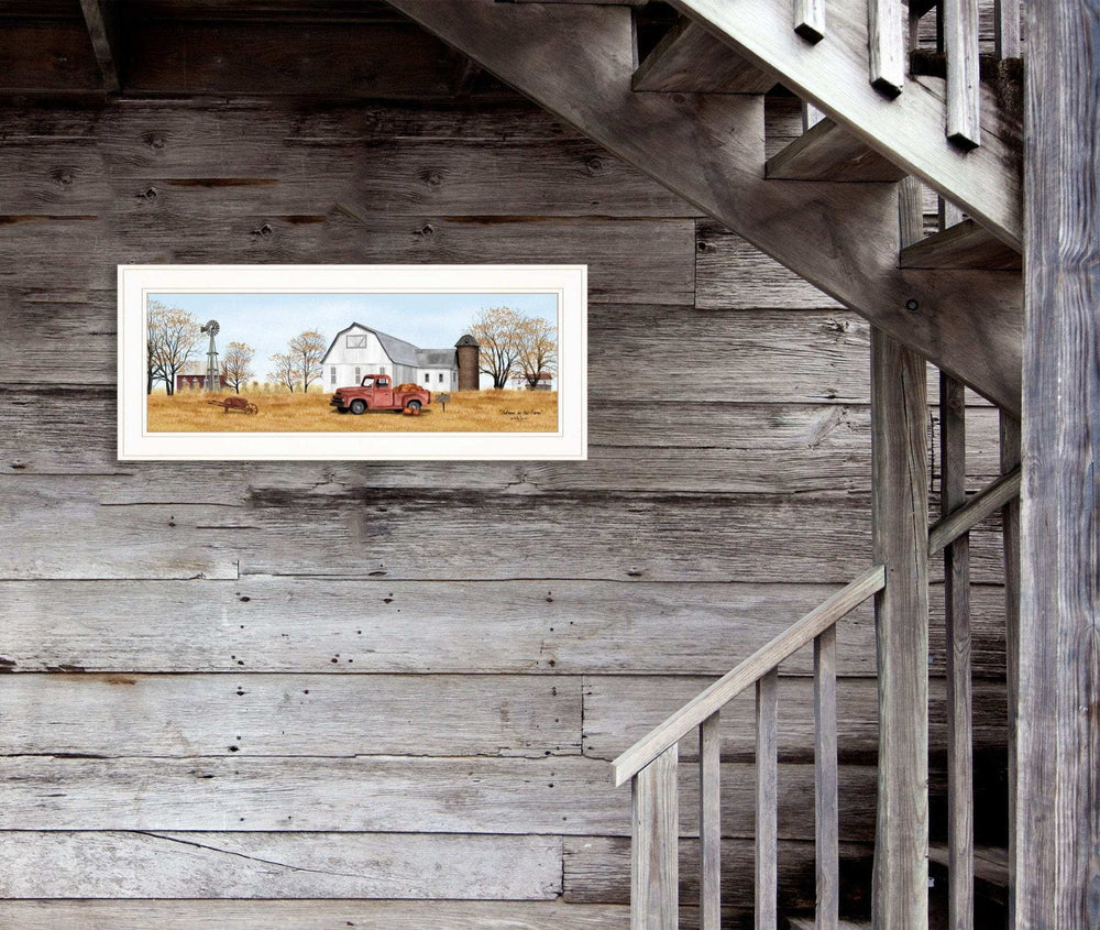 Autumn on Farm 1 White Framed Print Wall Art - Homeroots - Flyclothing LLC
