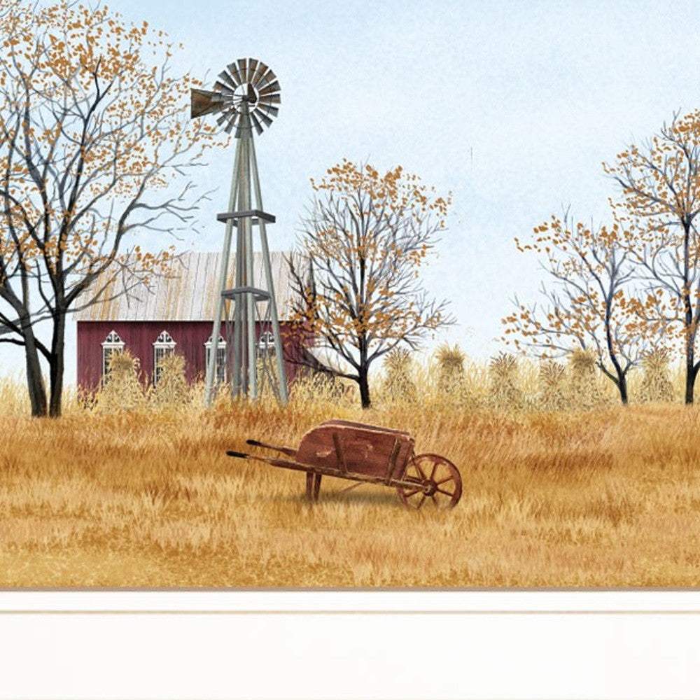 Autumn on Farm 1 White Framed Print Wall Art - Homeroots - Flyclothing LLC