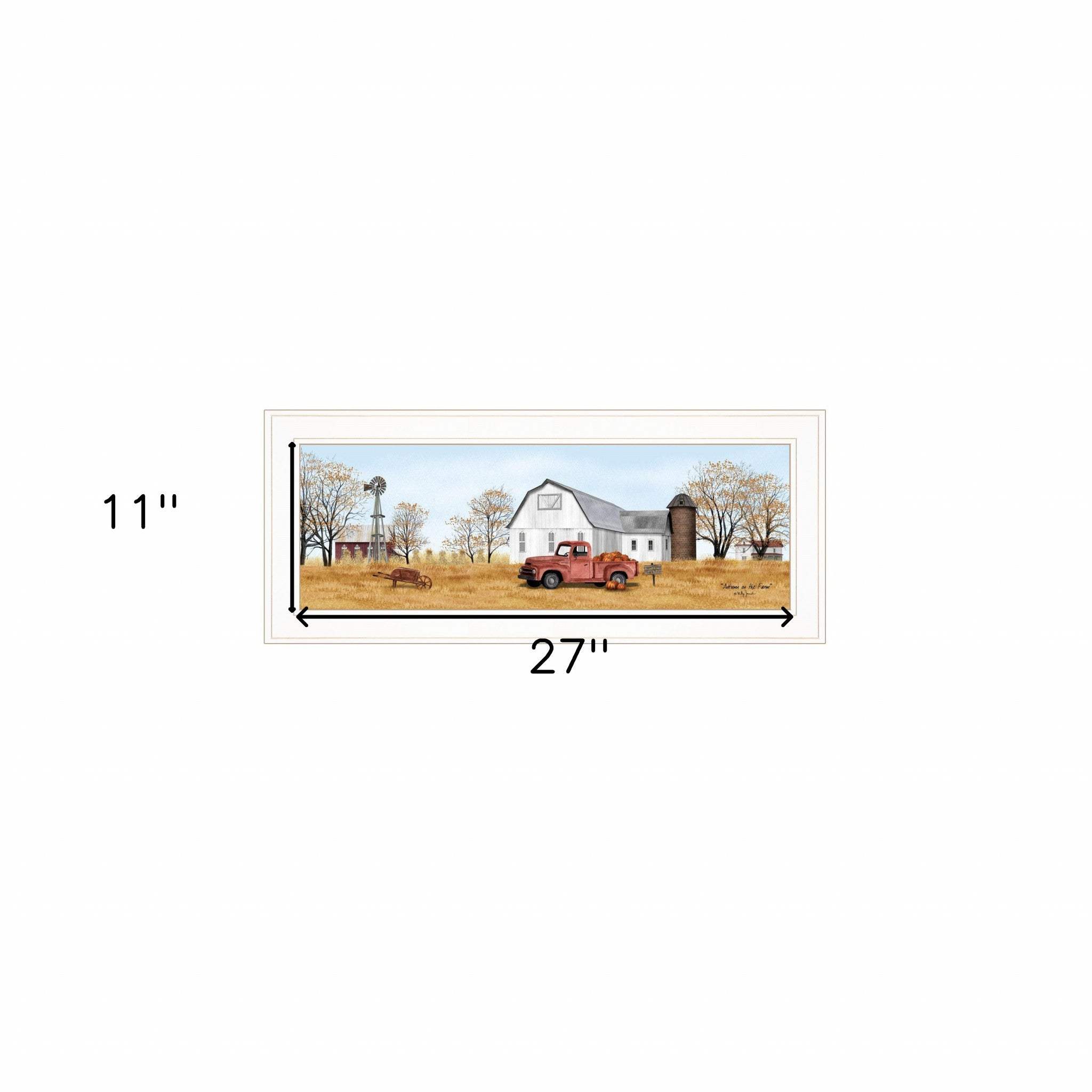 Autumn on Farm 1 White Framed Print Wall Art - Homeroots - Flyclothing LLC
