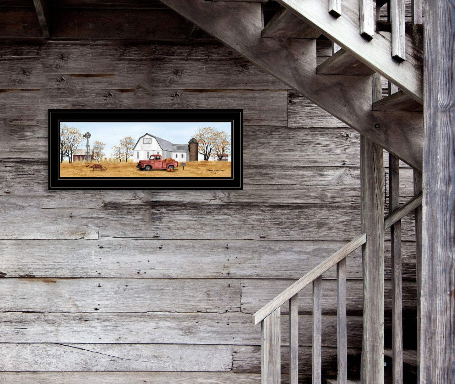 Autumn On Farm 2 Black Framed Print Wall Art - Homeroots - Flyclothing LLC