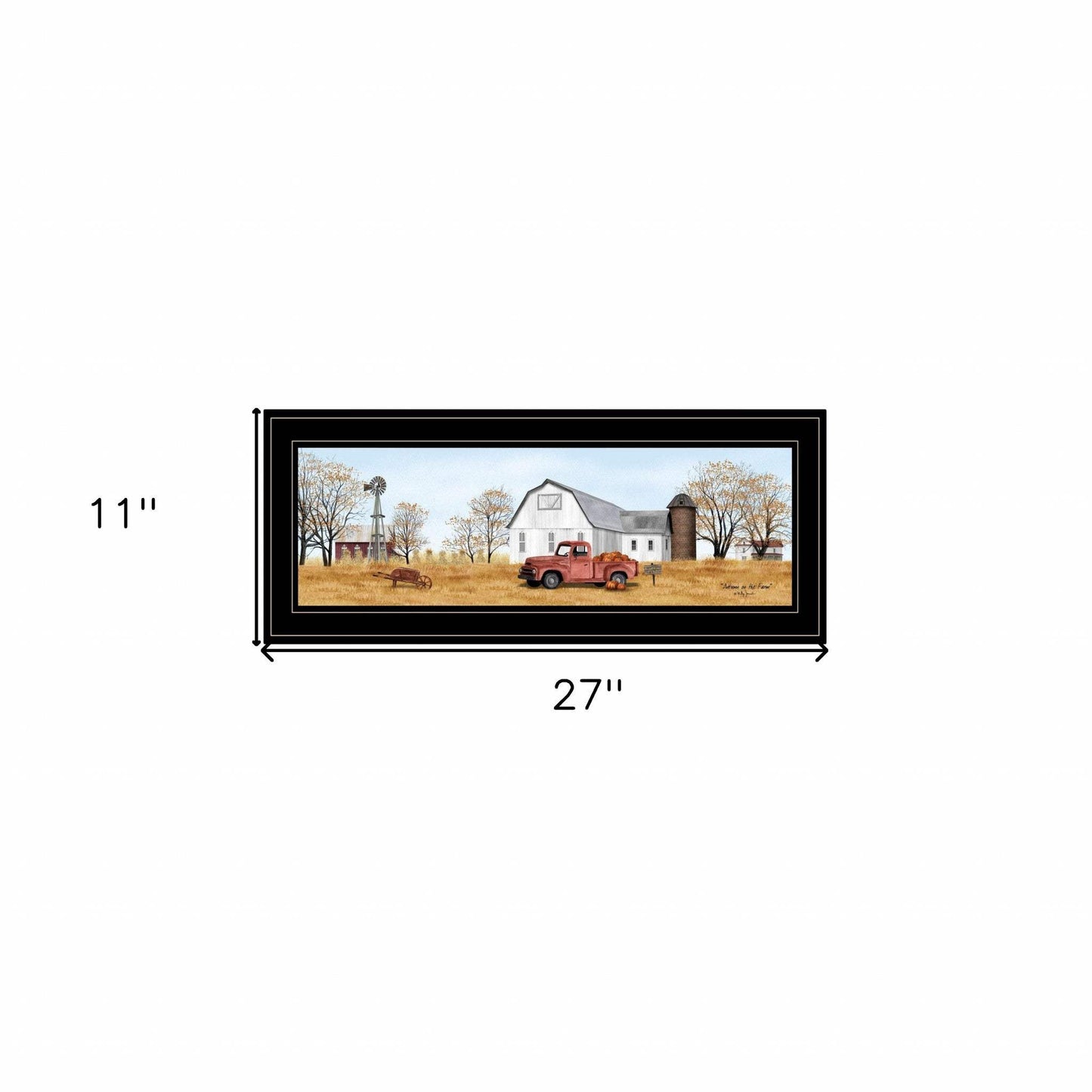 Autumn On Farm 2 Black Framed Print Wall Art - Homeroots - Flyclothing LLC
