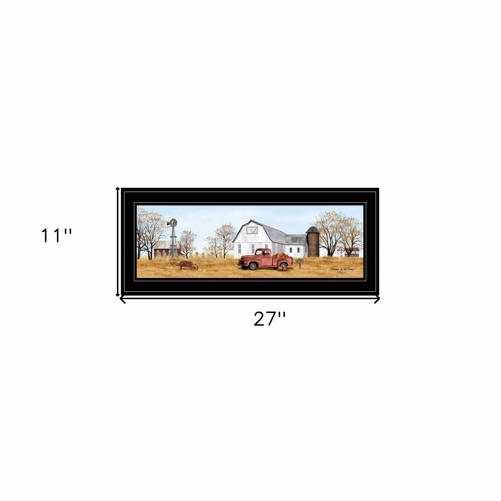 Autumn On Farm 2 Black Framed Print Wall Art - Homeroots - Flyclothing LLC