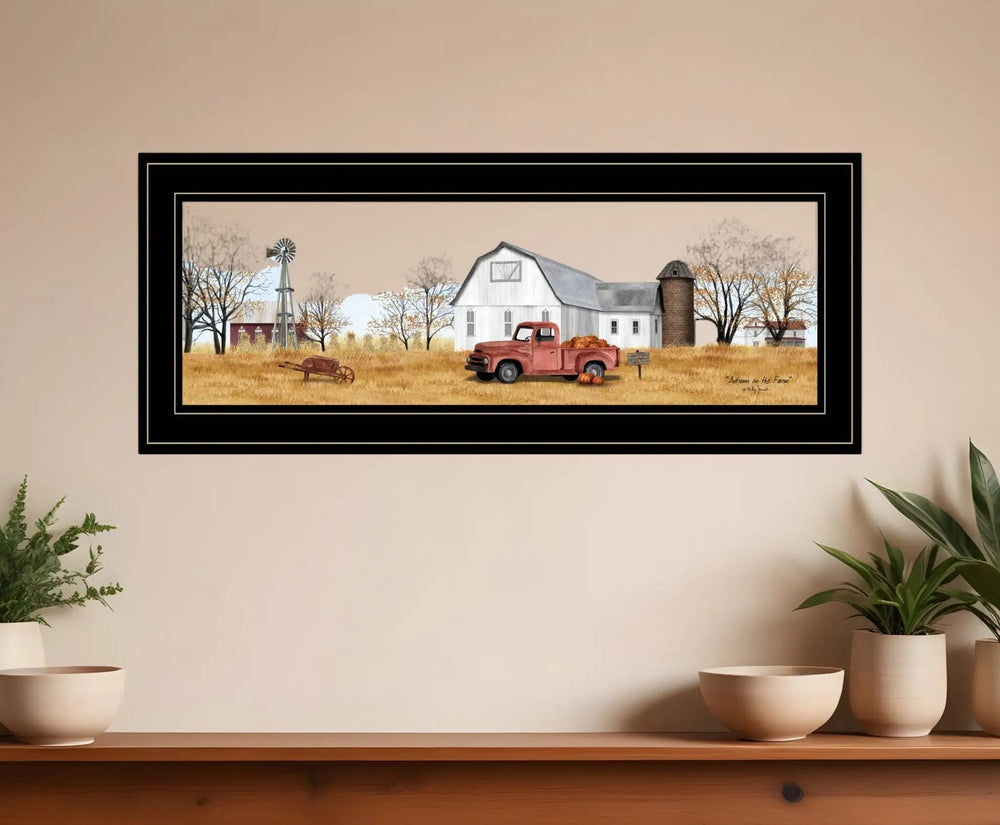 Autumn On Farm 2 Black Framed Print Wall Art - Homeroots