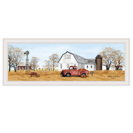 Autumn on Farm 3 White Framed Print Wall Art - Homeroots