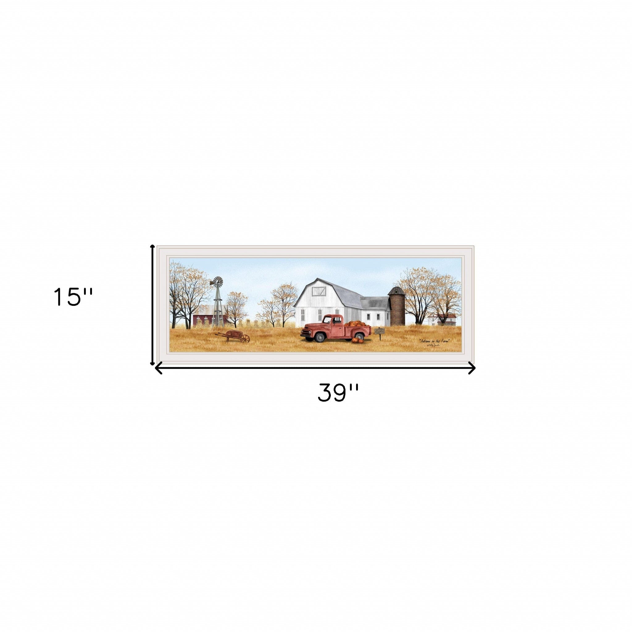 Autumn on Farm 3 White Framed Print Wall Art - Homeroots