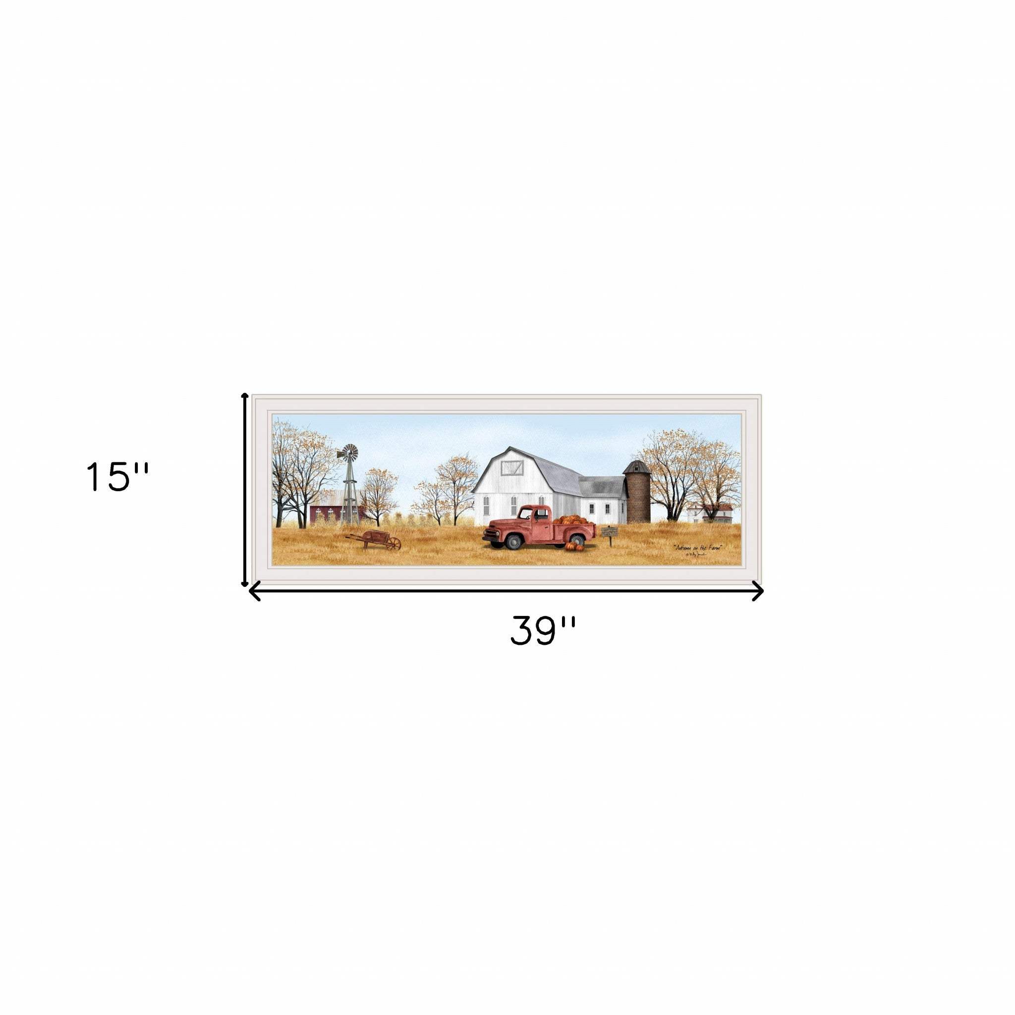 Autumn on Farm 3 White Framed Print Wall Art - Homeroots - Flyclothing LLC