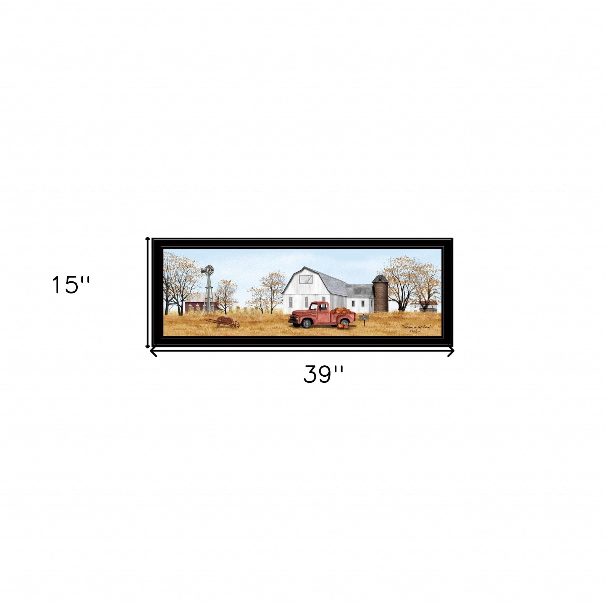 Autumn on Farm 4 Black Framed Print Wall Art - Homeroots