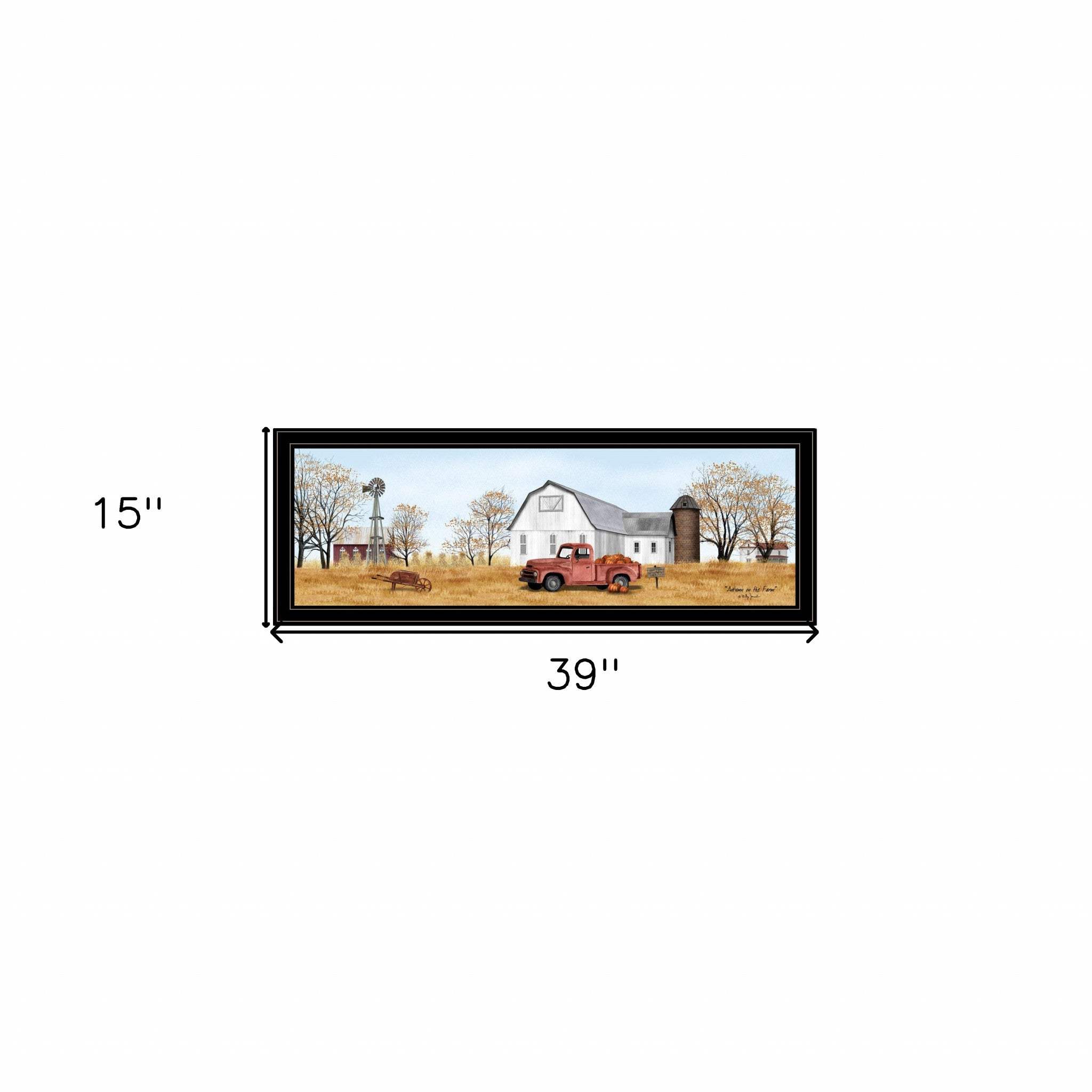 Autumn on Farm 4 Black Framed Print Wall Art - Homeroots - Flyclothing LLC