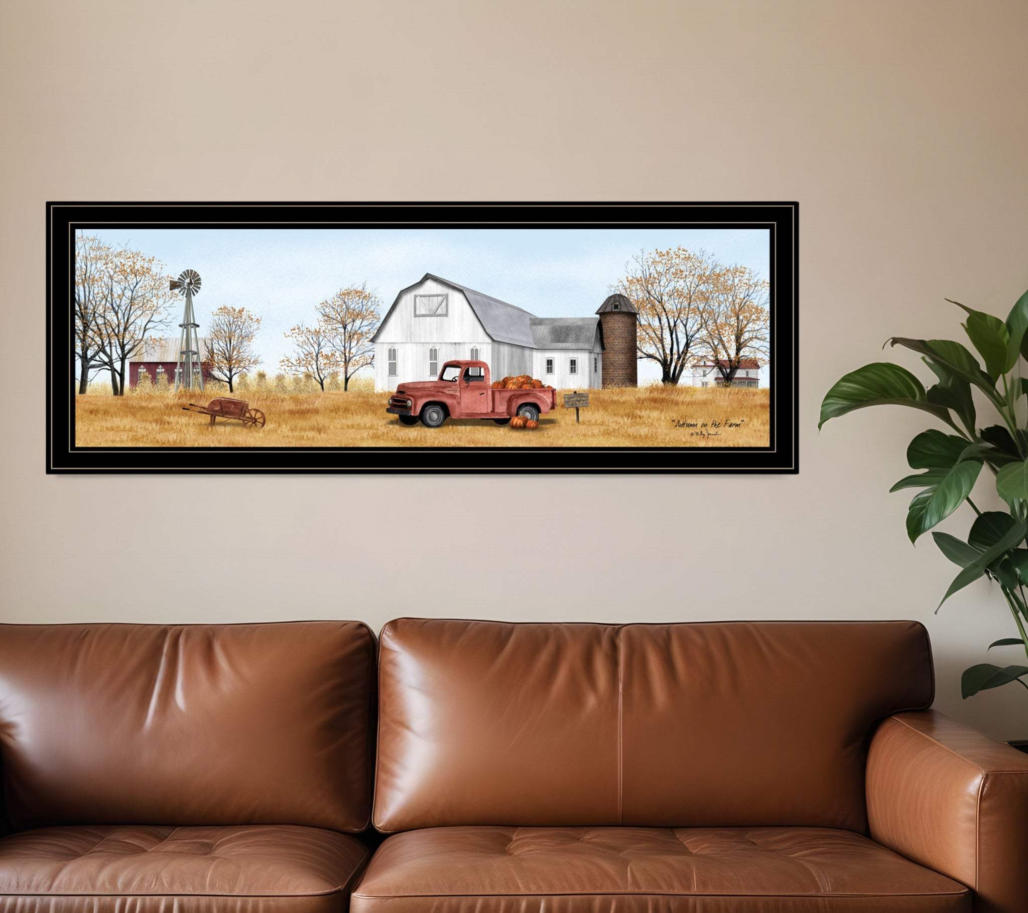 Autumn on Farm 4 Black Framed Print Wall Art - Homeroots - Flyclothing LLC