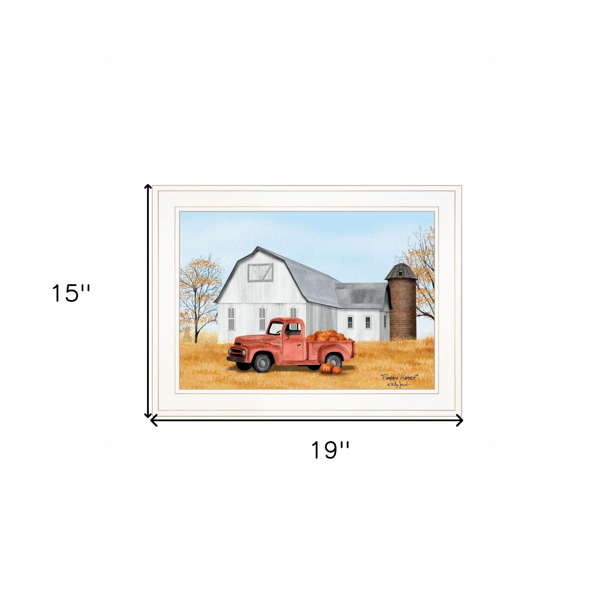 Pumpkin Harvest 1 White Framed Print Kitchen Wall Art - Homeroots