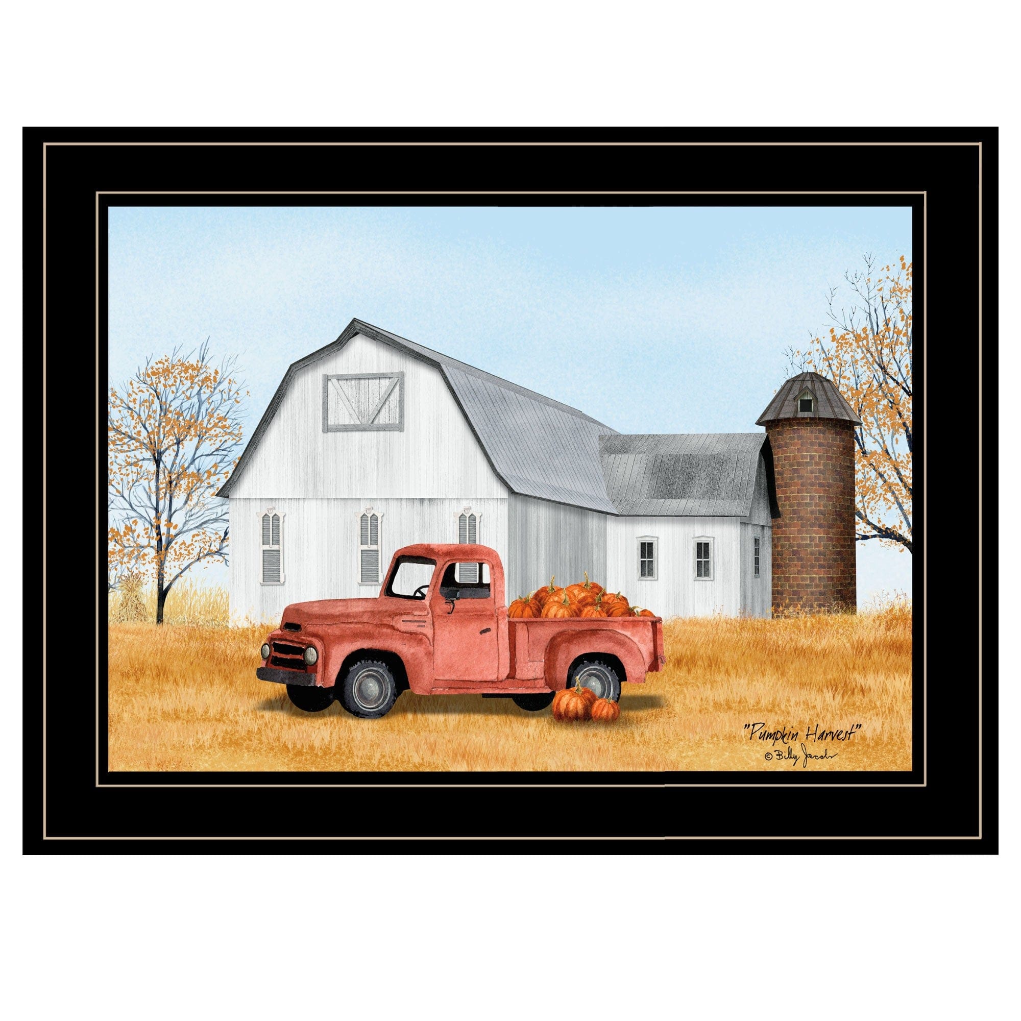 Pumpkin Harvest 2 Black Framed Print Kitchen Wall Art - Homeroots