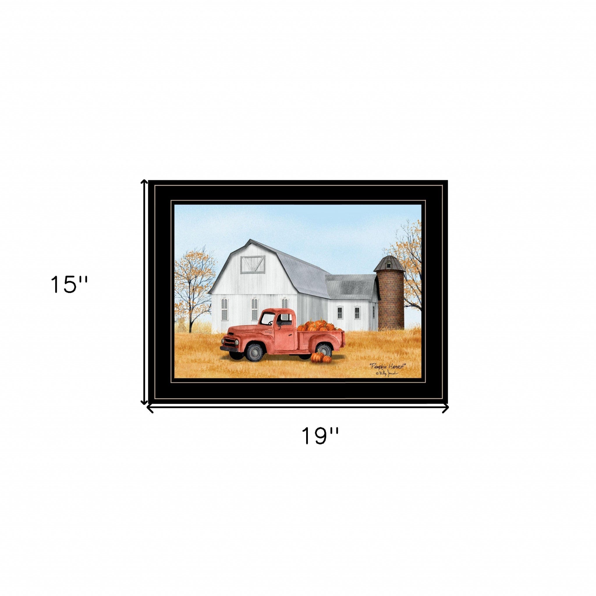 Pumpkin Harvest 2 Black Framed Print Kitchen Wall Art - Homeroots