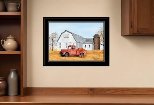 Pumpkin Harvest 2 Black Framed Print Kitchen Wall Art - Homeroots