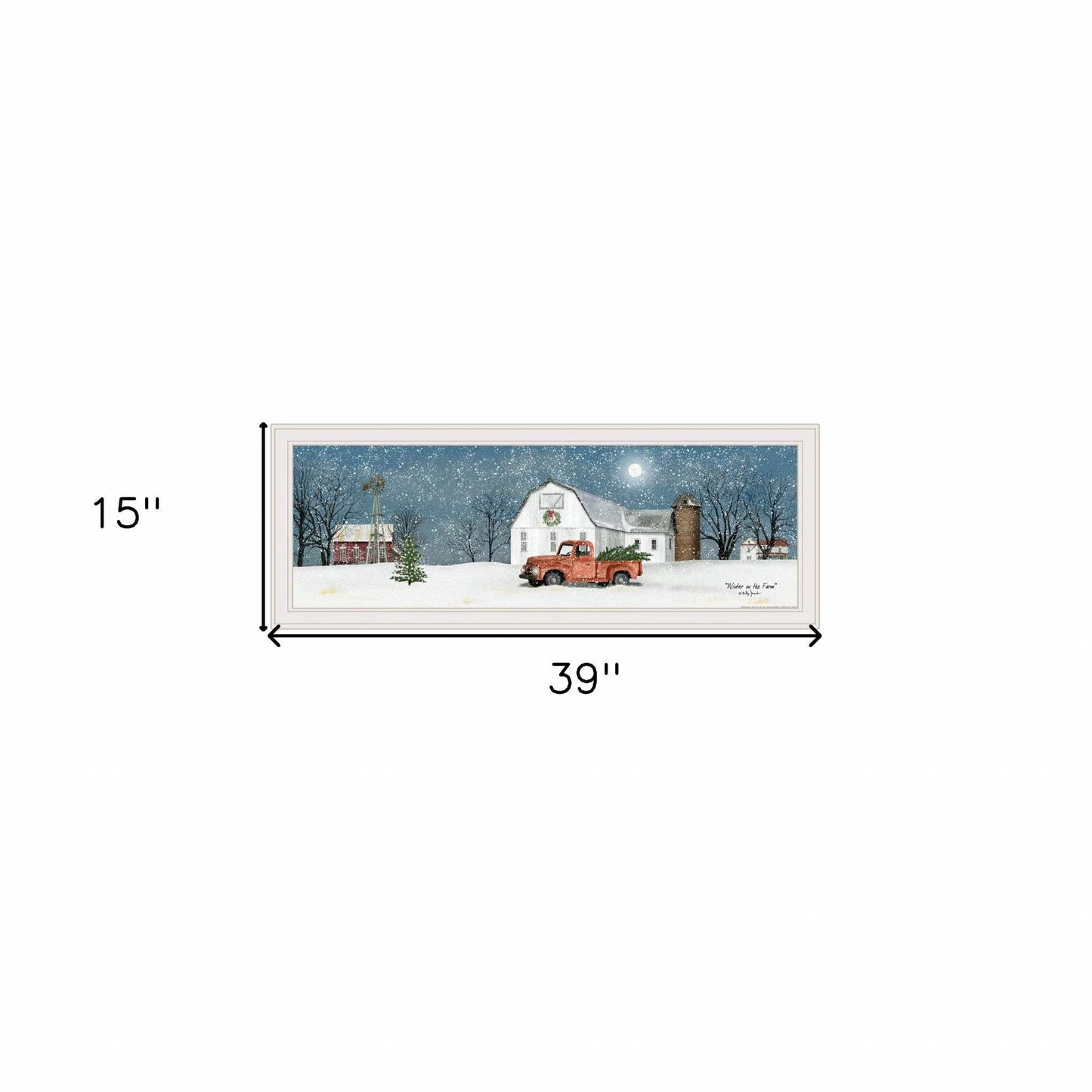 Winter on The Farm 3 White Framed Print Wall Art - Homeroots - Flyclothing LLC