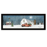 Winter on The Farm 4 Black Framed Print Wall Art - Homeroots - Flyclothing LLC