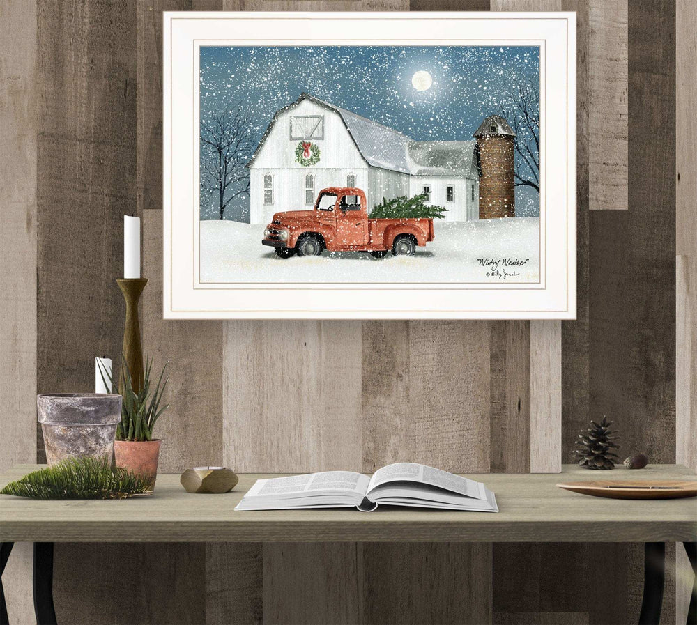 Wintry Weather 2 White Framed Print Wall Art - Homeroots - Flyclothing LLC