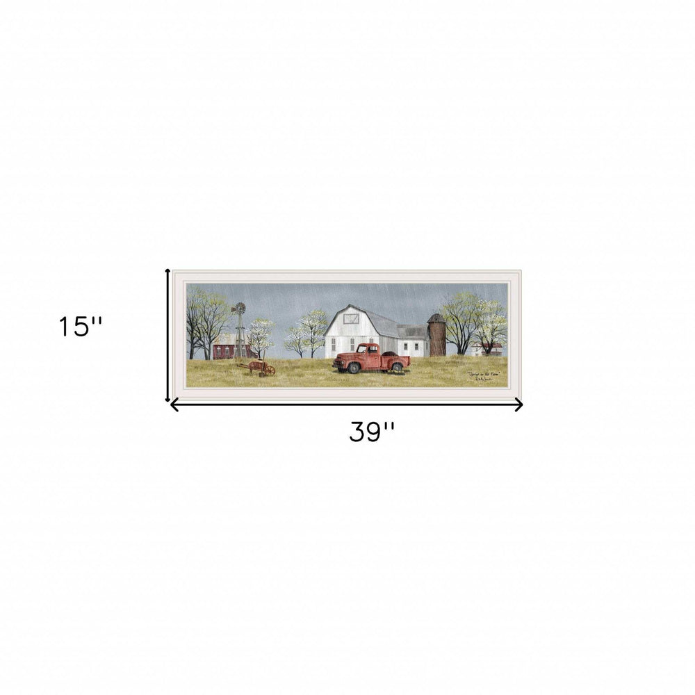 Spring On The Farm 3 White Framed Print Wall Art - Homeroots - Flyclothing LLC