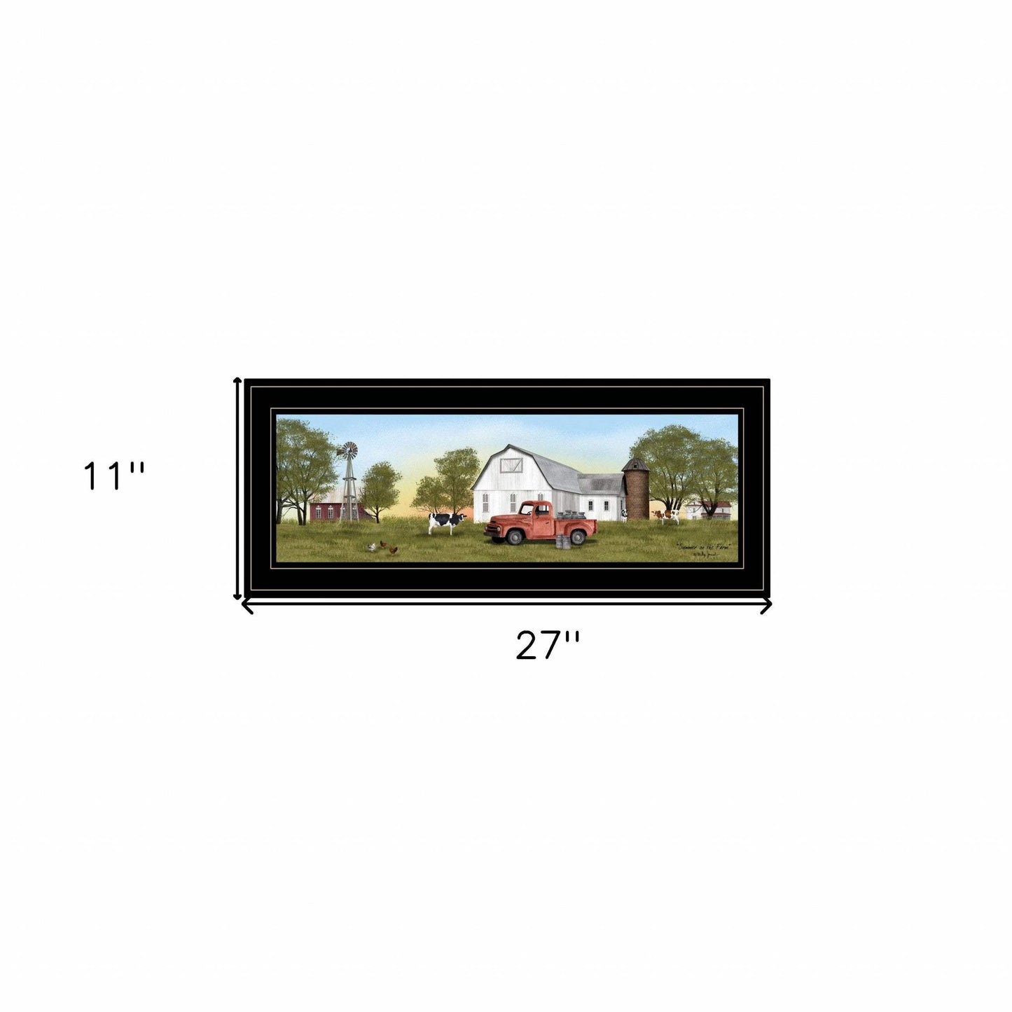 Summer on the Farm 2 Black Framed Print Wall Art - Homeroots - Flyclothing LLC