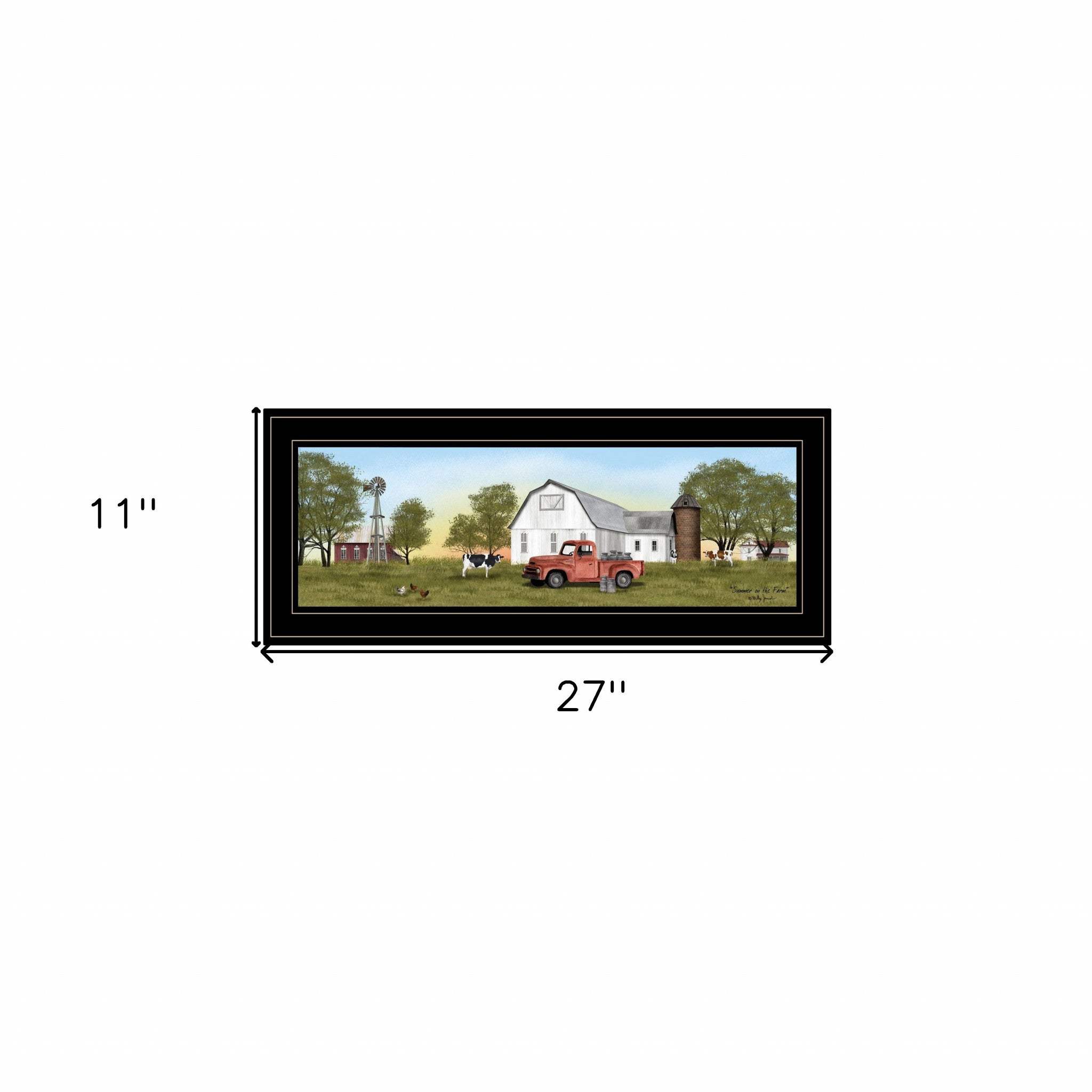 Summer on the Farm 2 Black Framed Print Wall Art - Homeroots - Flyclothing LLC