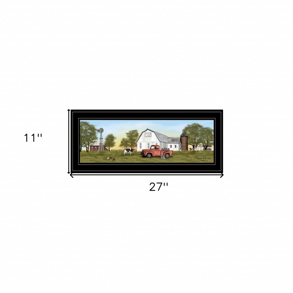 Summer on the Farm 2 Black Framed Print Wall Art - Homeroots - Flyclothing LLC
