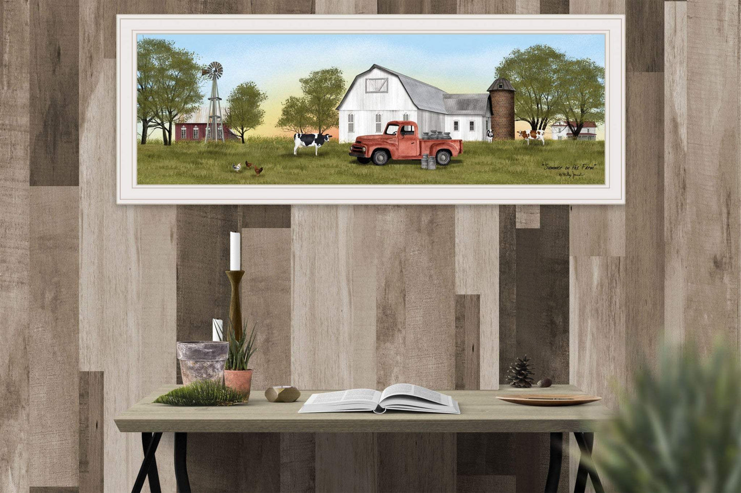 Summer on the Farm 3 White Framed Print Wall Art - Homeroots - Flyclothing LLC