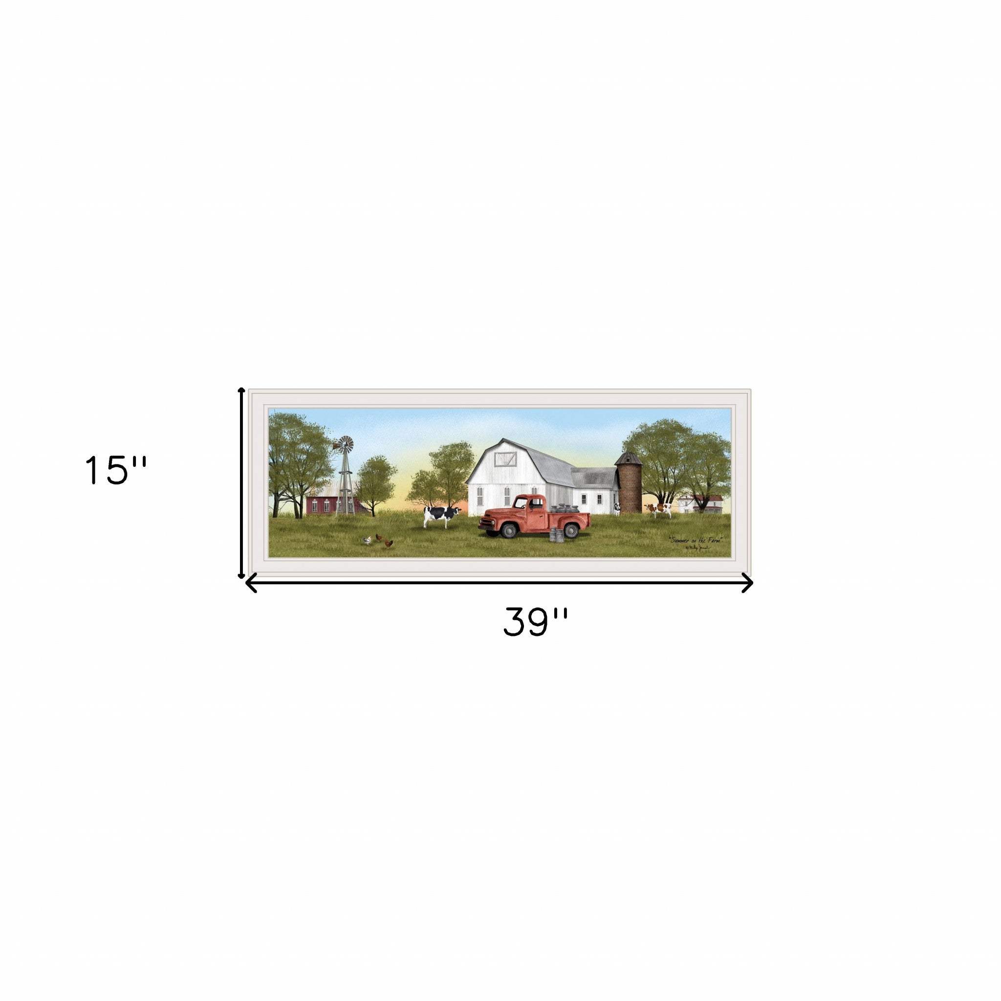 Summer on the Farm 3 White Framed Print Wall Art - Homeroots - Flyclothing LLC