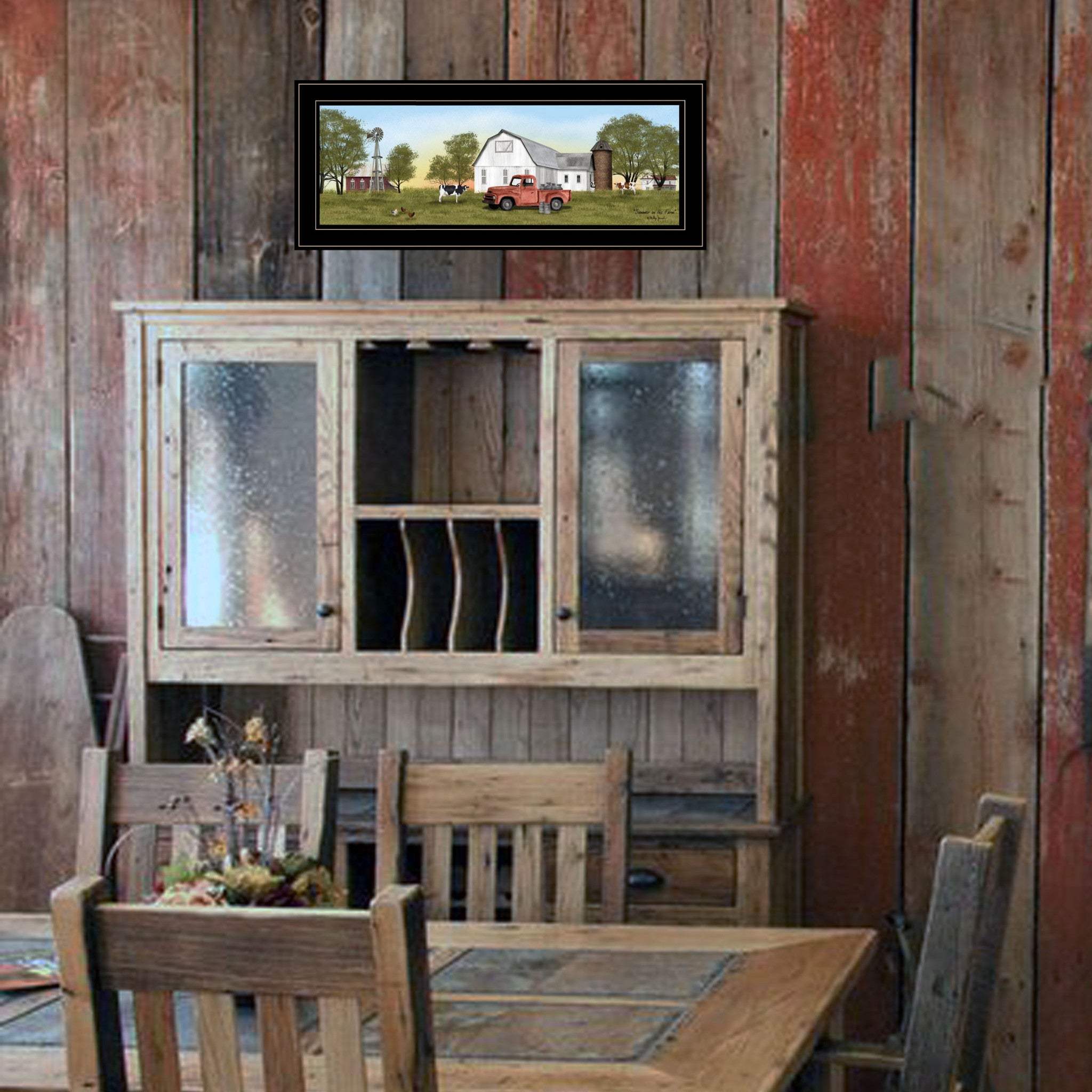 Summer on the Farm 4 Black Framed Print Wall Art - Homeroots - Flyclothing LLC