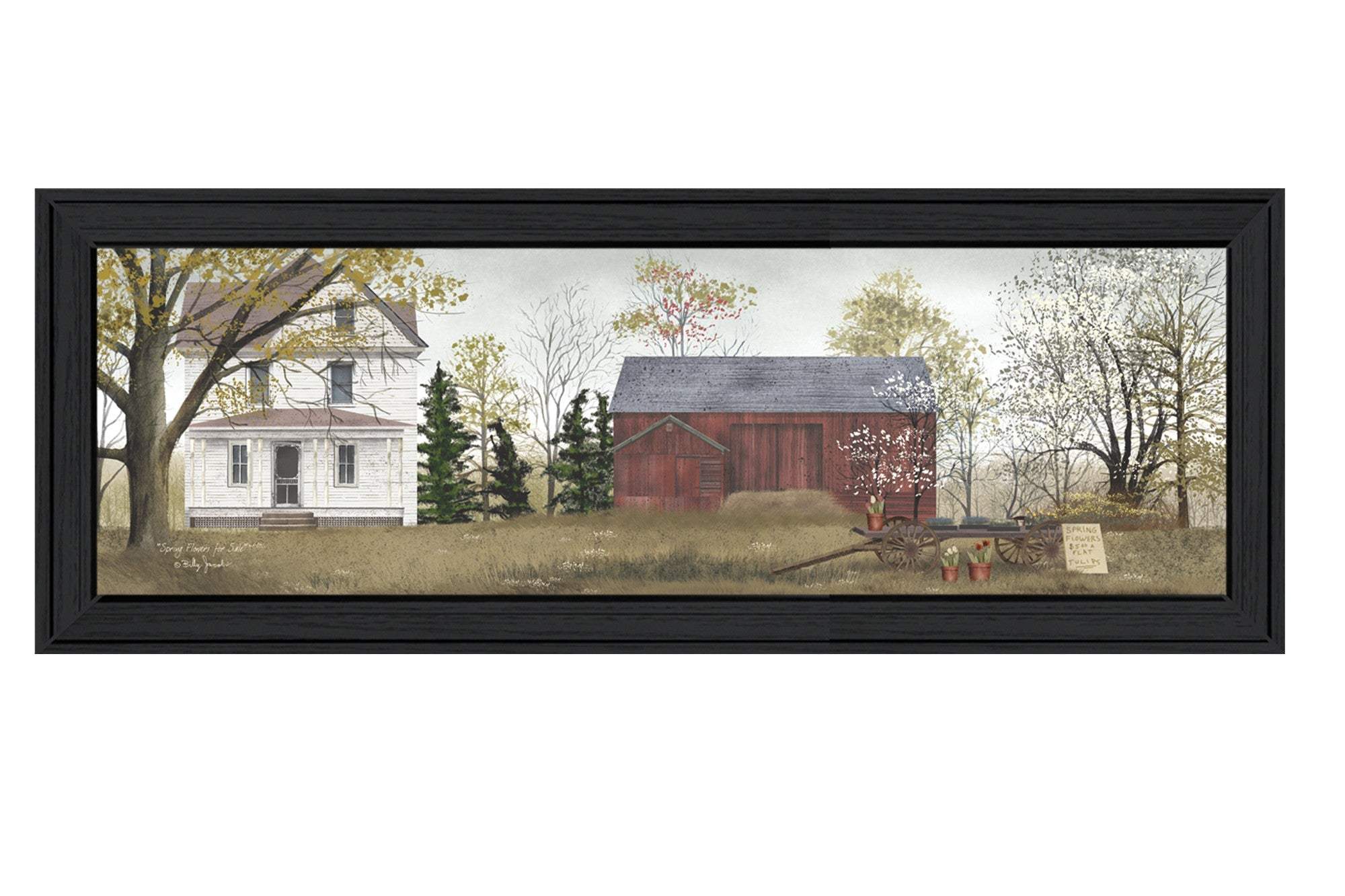 Spring Flowers For Sale 5 Black Framed Print Wall Art - Homeroots - Flyclothing LLC