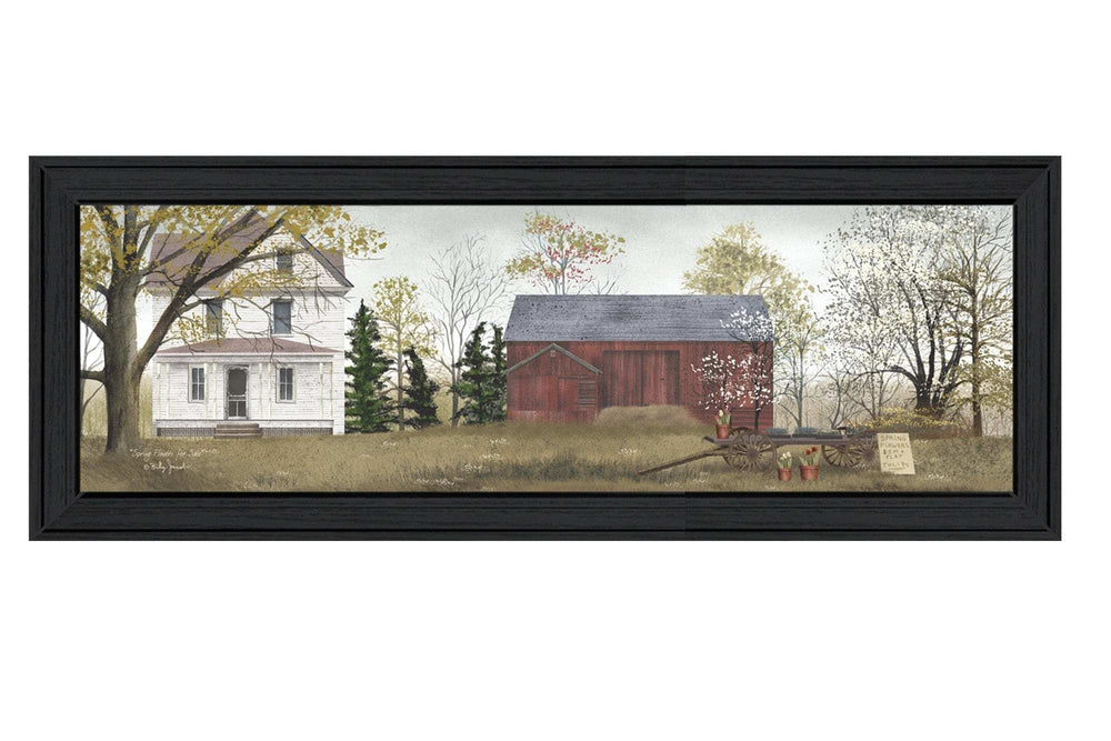 Spring Flowers For Sale 5 Black Framed Print Wall Art - Homeroots - Flyclothing LLC