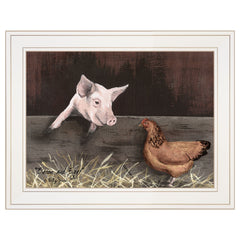Bacon and Eggs 1 White Framed Print Wall Art - Homeroots