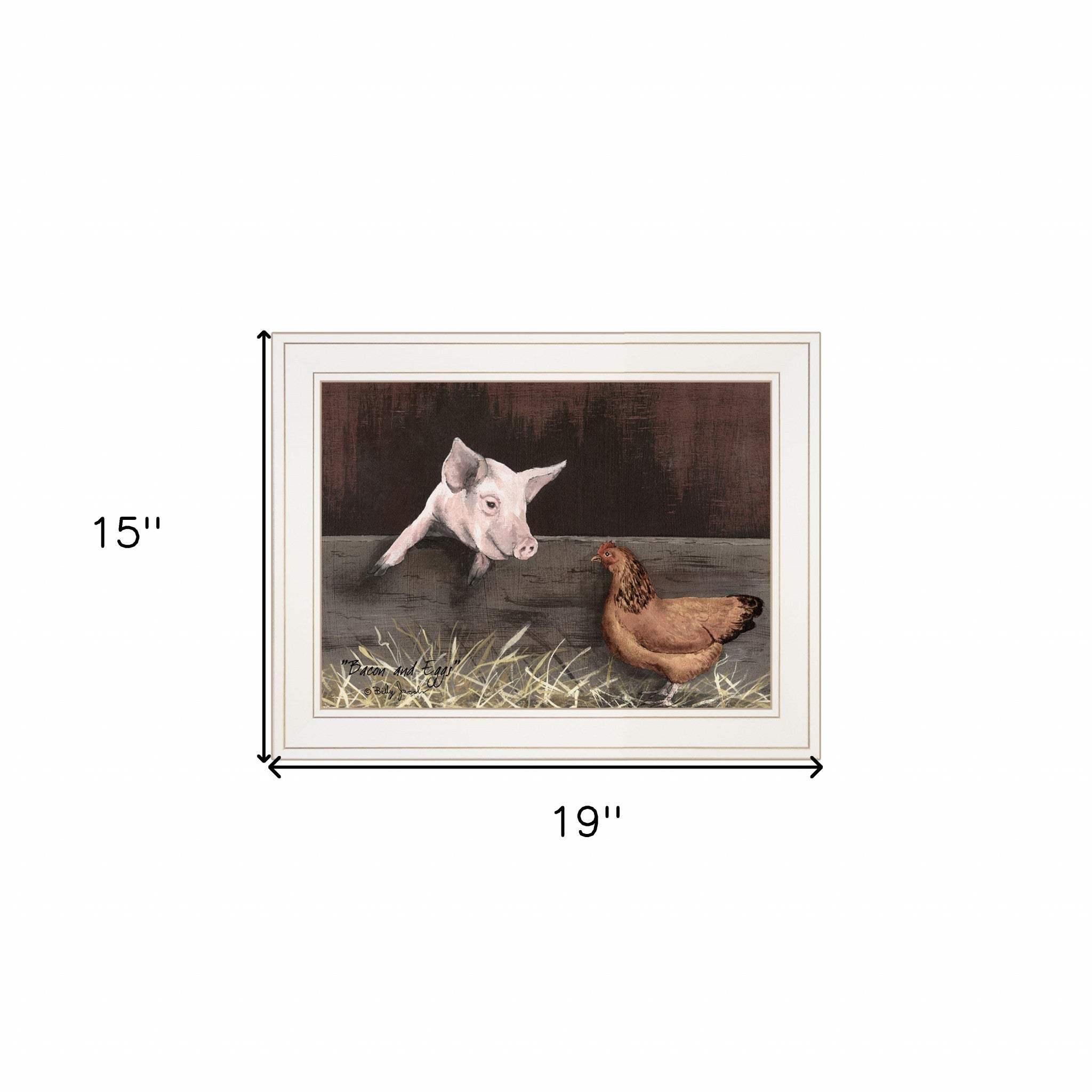 Bacon and Eggs 1 White Framed Print Wall Art - Homeroots - Flyclothing LLC