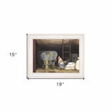Chicken Feed 1 White Framed Print Wall Art - Homeroots - Flyclothing LLC
