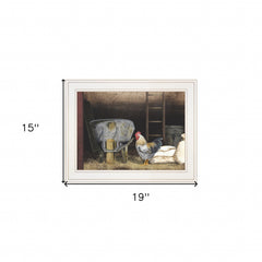 Chicken Feed 1 White Framed Print Wall Art - Homeroots