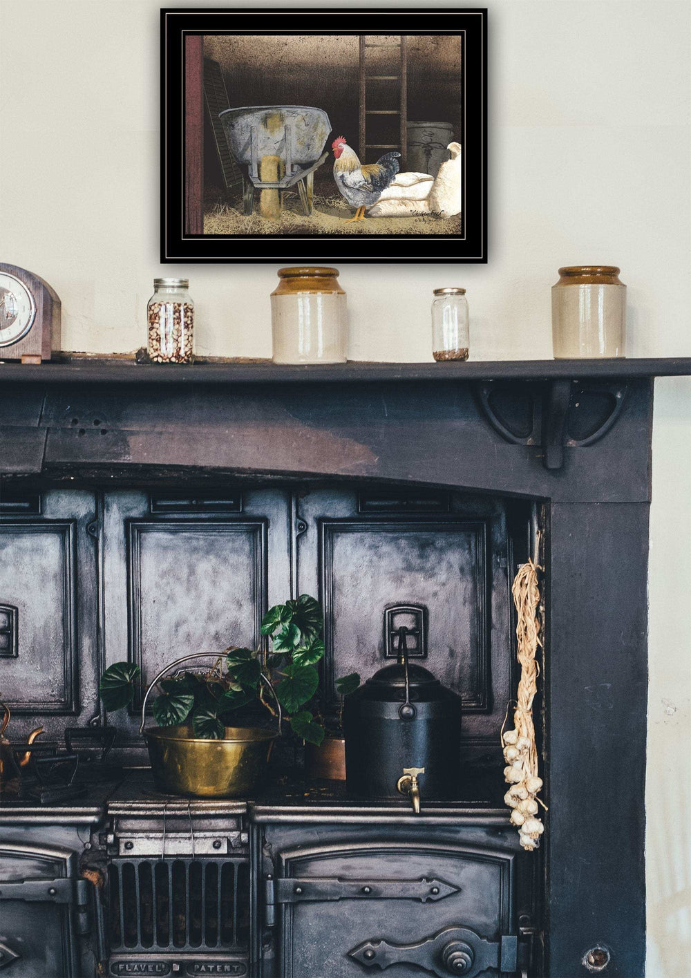 Chicken Feed 2 Black Framed Print Wall Art - Homeroots - Flyclothing LLC