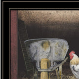 Chicken Feed 2 Black Framed Print Wall Art - Homeroots - Flyclothing LLC