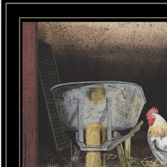 Chicken Feed 2 Black Framed Print Wall Art - Homeroots
