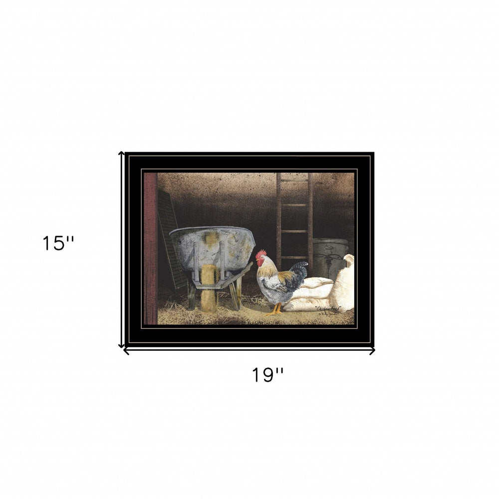 Chicken Feed 2 Black Framed Print Wall Art - Homeroots - Flyclothing LLC