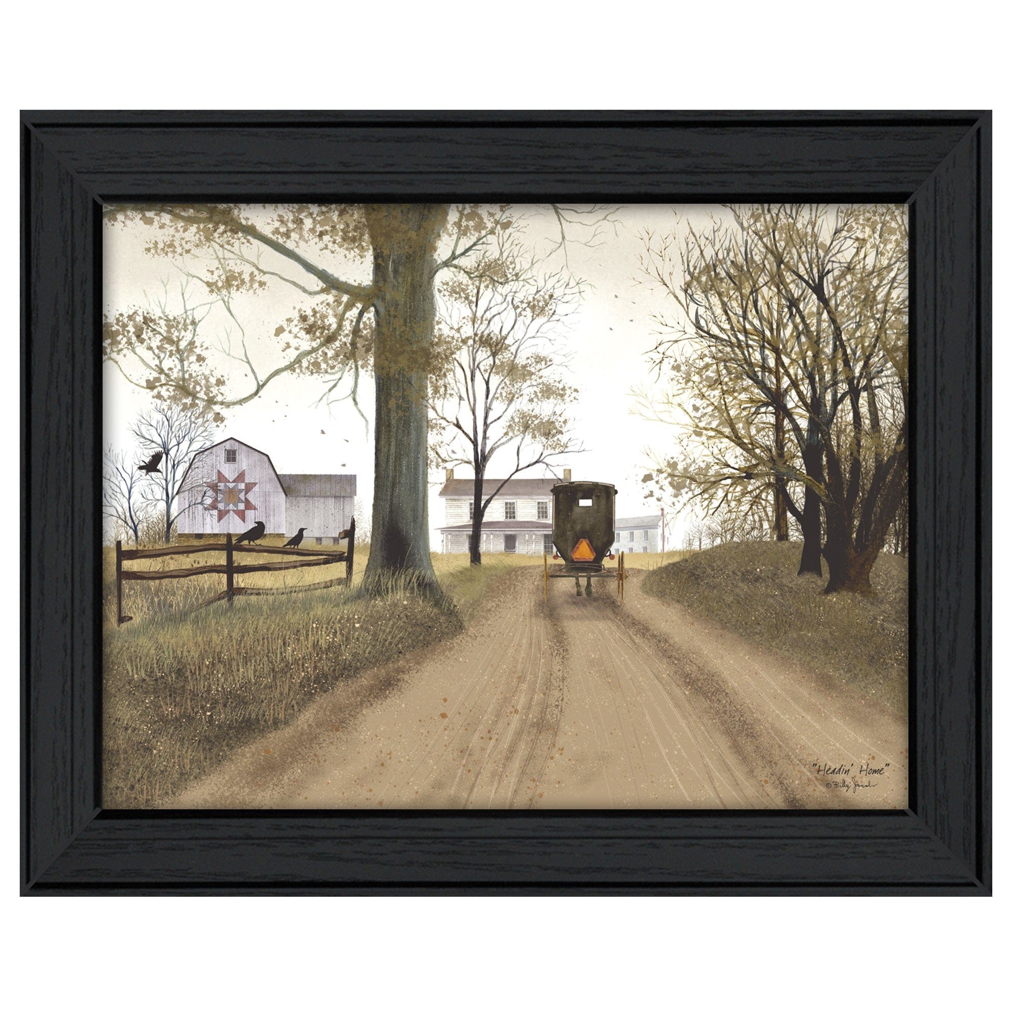 Headin Home 8 Black Framed Print Wall Art - Homeroots