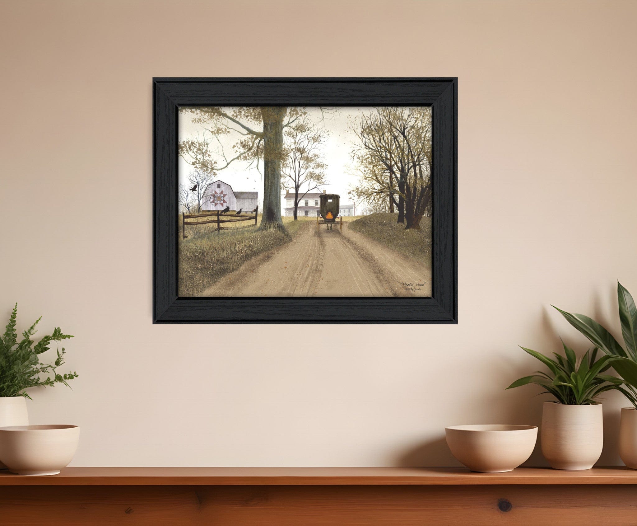 Headin Home 8 Black Framed Print Wall Art - Homeroots